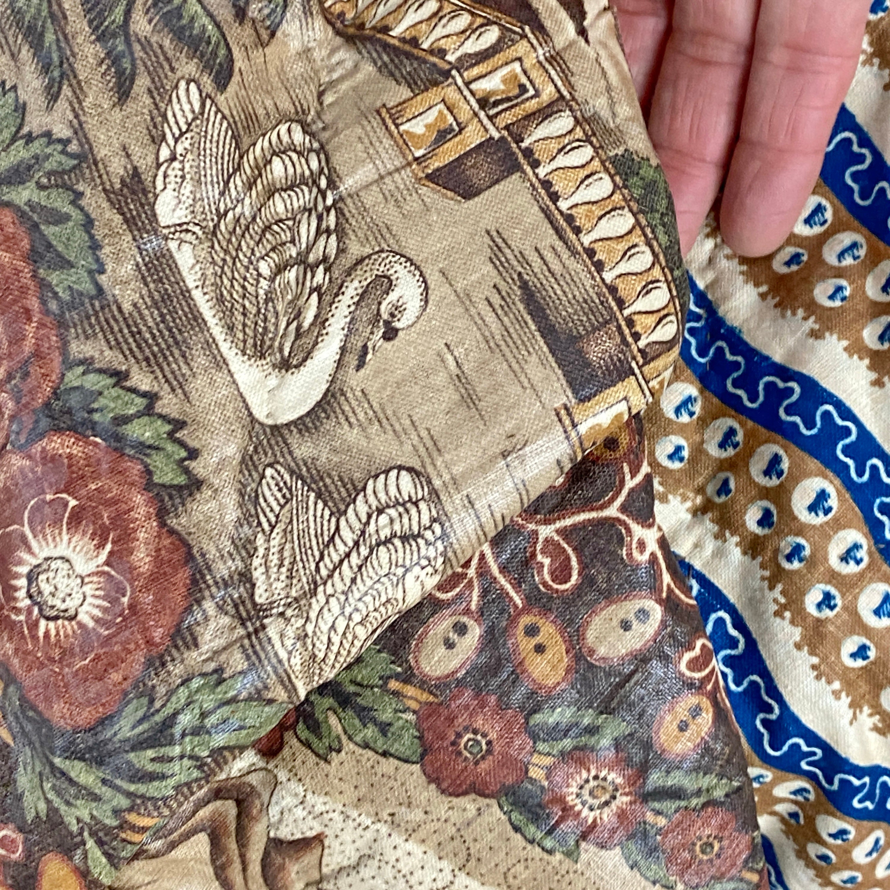 1830 88 X 100 WIDE Large Antique Quilt American or English