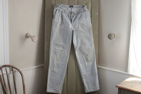 French Jeans work wear workwear blue early denim … - image 3