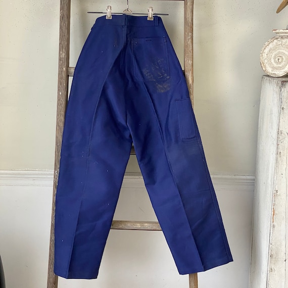 UNWORN! Vintage French Workwear Pants Dark Blue N… - image 7