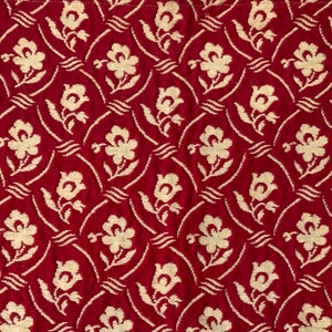 Vintage French upholstery  heavy weight fabric material red woven toile design The Textile TrunkUnique window treatment eco-friendly