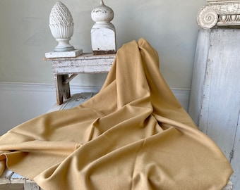 1,72 yds x 57 tela francesa de LANA en tono CAMEL sin usar, material tejido para ropa de trabajo ANTIGUA, material para trajes de camisa, tienda departamental, estilo bohemio steampunk