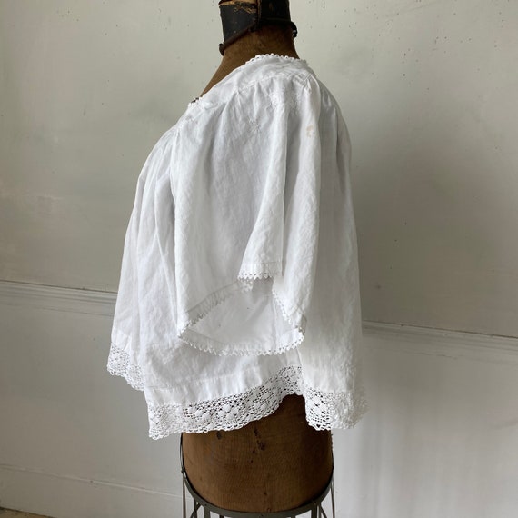 French CHOIR shirt Vintage White Blouse with lace… - image 9