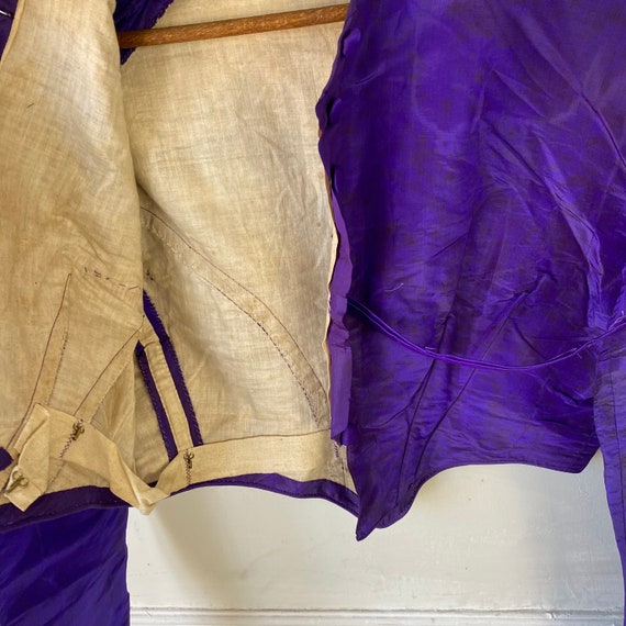 Electric Purple Silk Bodice 1870s Silk Bodice Pur… - image 6
