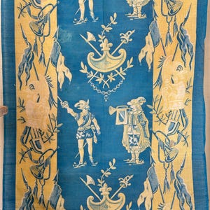 45x21 Algodão francês antigo impresso design medieval cavaleiros quarto de menino material padrão heráldico padrão heráldico arte de parede tema vintage