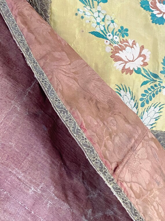 RARE Antique 18th century ecclesiastical cope saffron… Gem