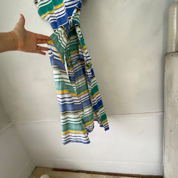 1960's striped dress housedress French vintage cl… - image 9