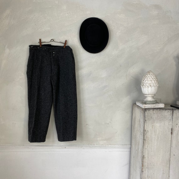 Buy Vintage HEAVY French Wool Pants 1950s Trousers Wool Pants 