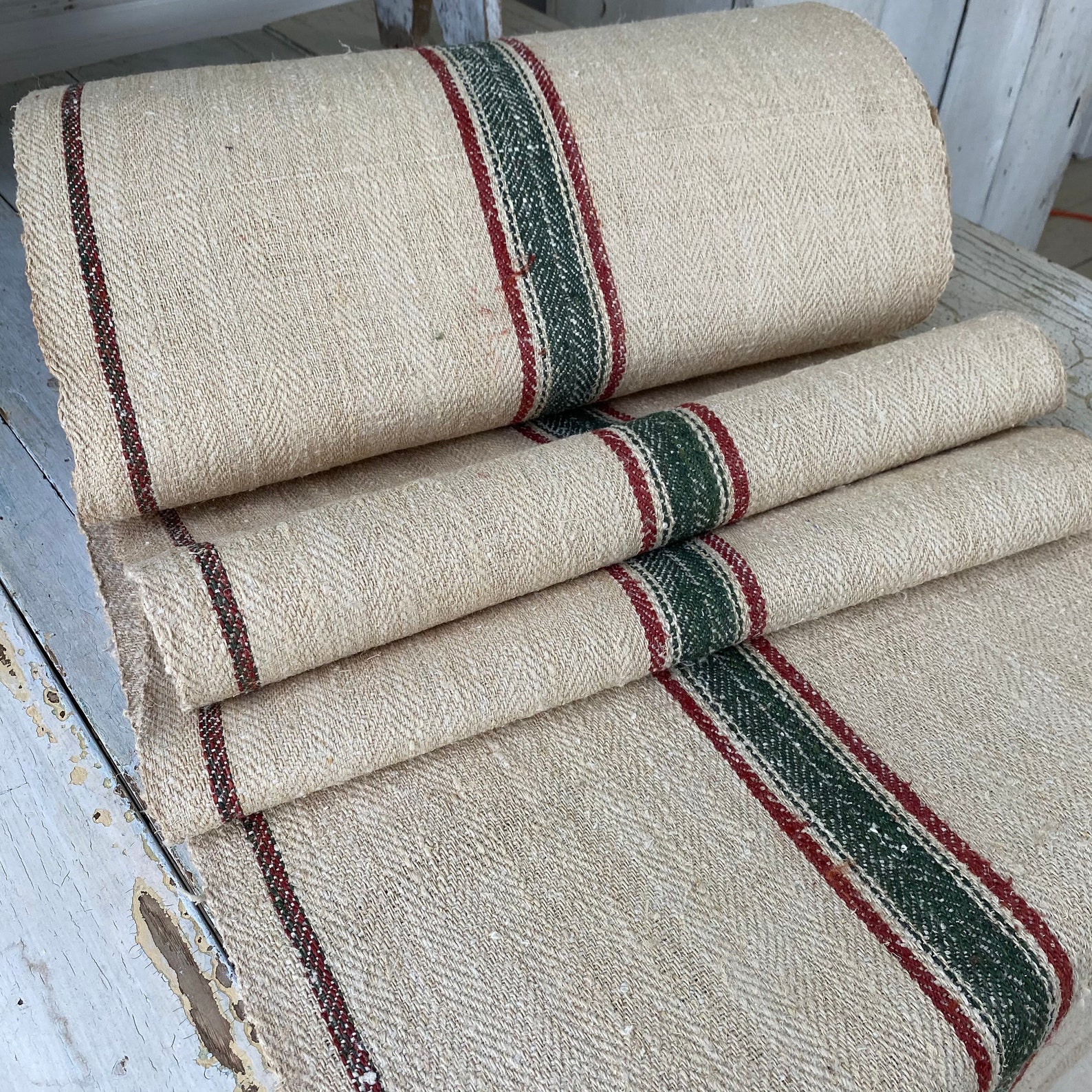 Stair Runner Heavy Hemp Grain Sack Fabric by the Yard Etsy
