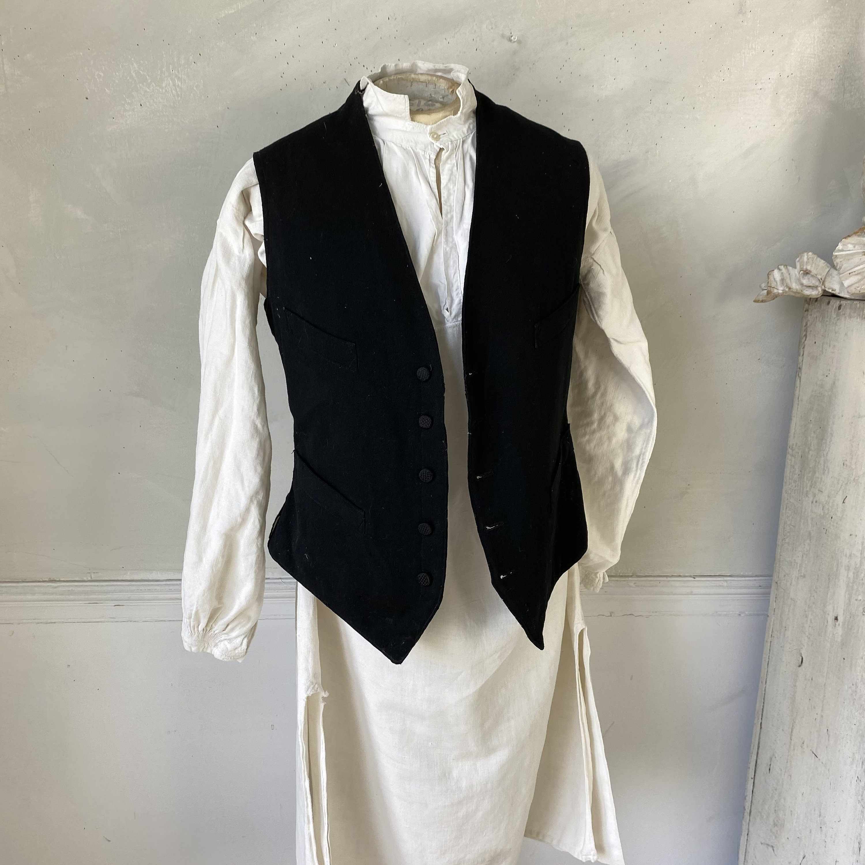 V*r様 1930s France wool check gilet 1930s France wool check gilet