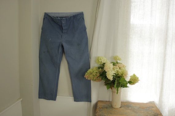 1970's vintage jeans French work pants workwear bl