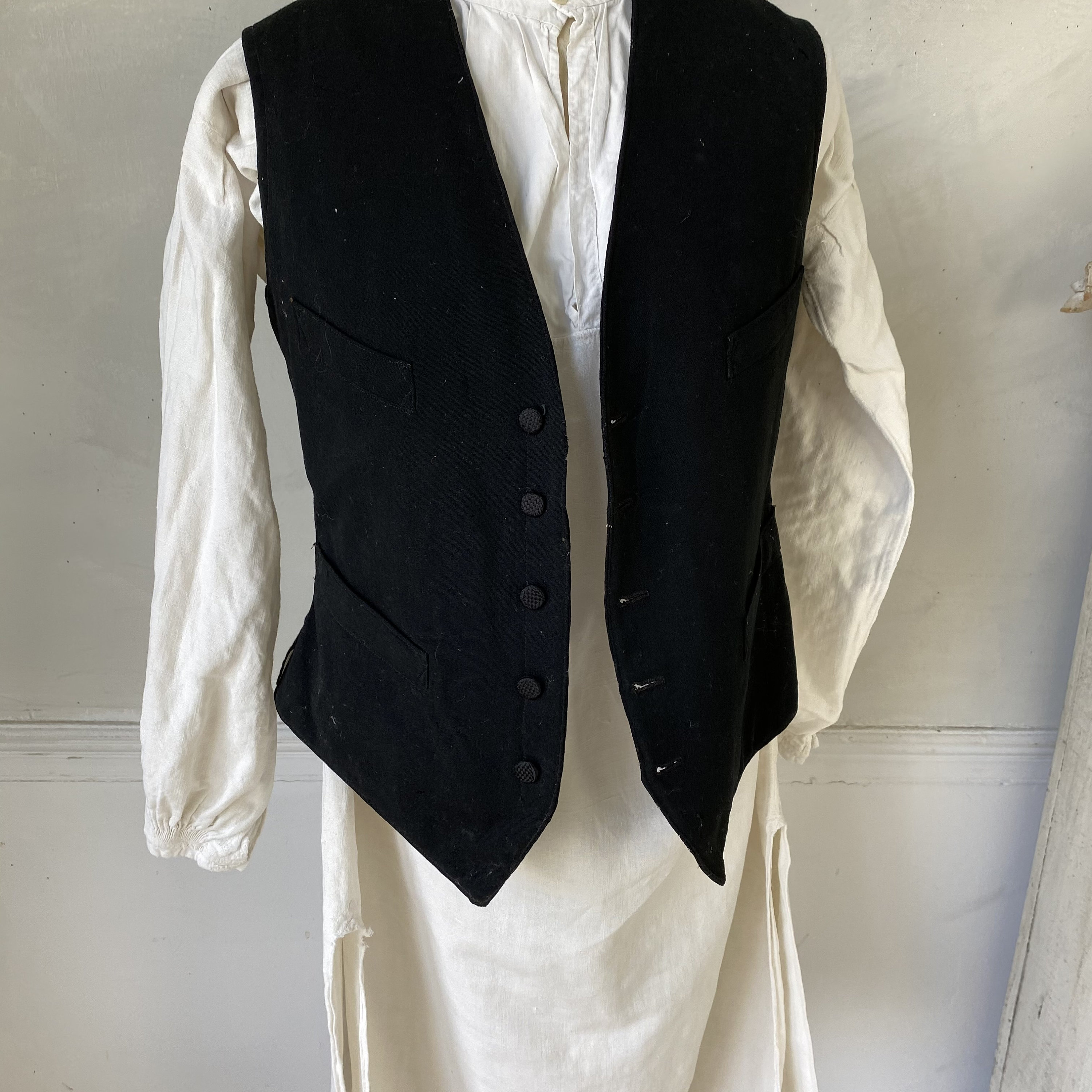 Men's Wool Vest Workwear French Work Wear Antique French