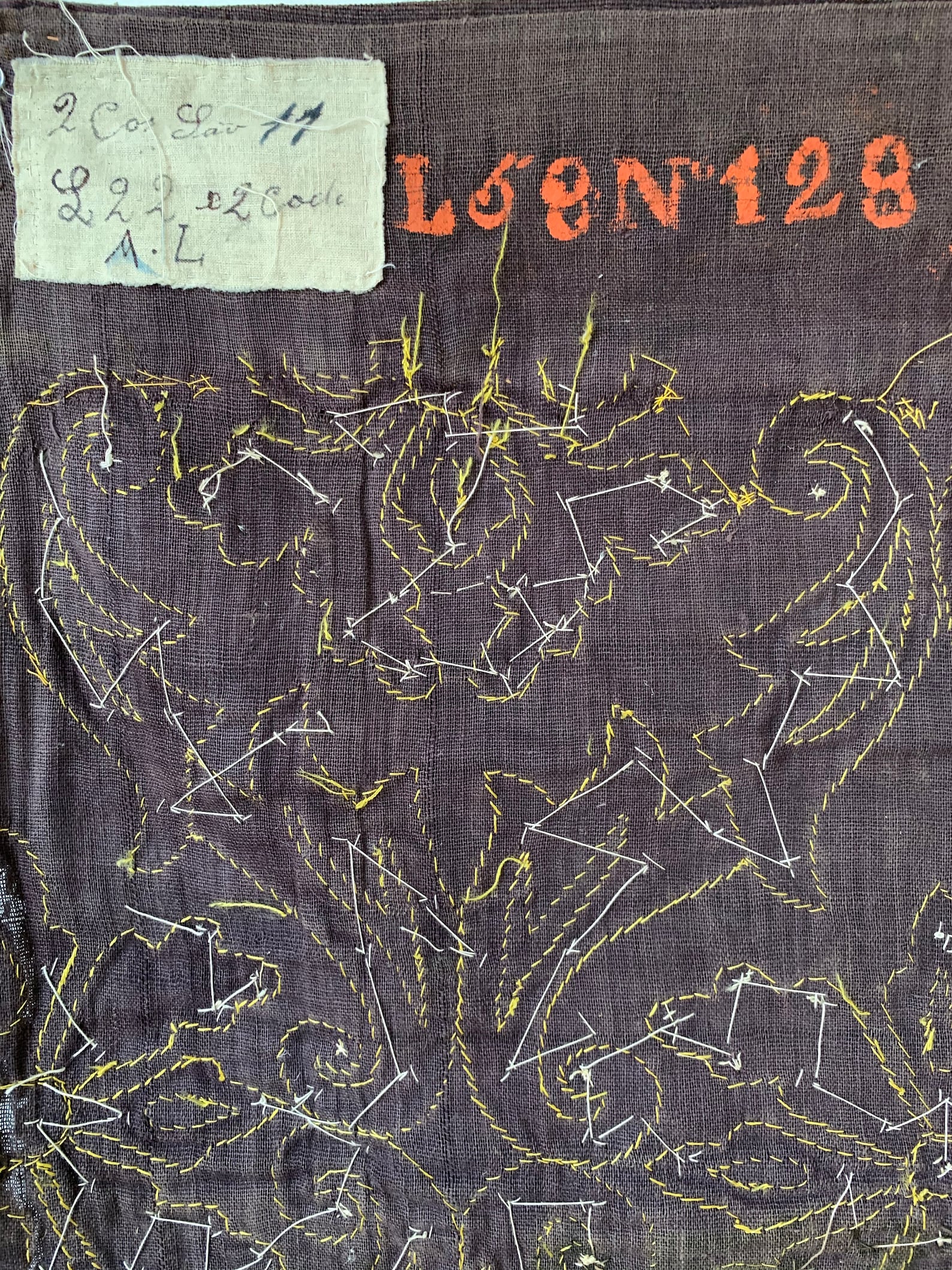 Tenture Ou Portière Broderie Ottomane Fin XVIIIème Fils Arge