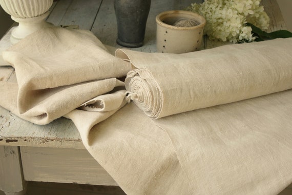 Antique Handmade Linen, organic cotton for farmhouse towel, antique fabric  yardage 7 Yards or 7 meters roll