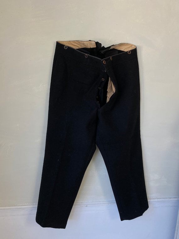 Antique French Wool Blend Work Trouser 1900 Wool … - image 3