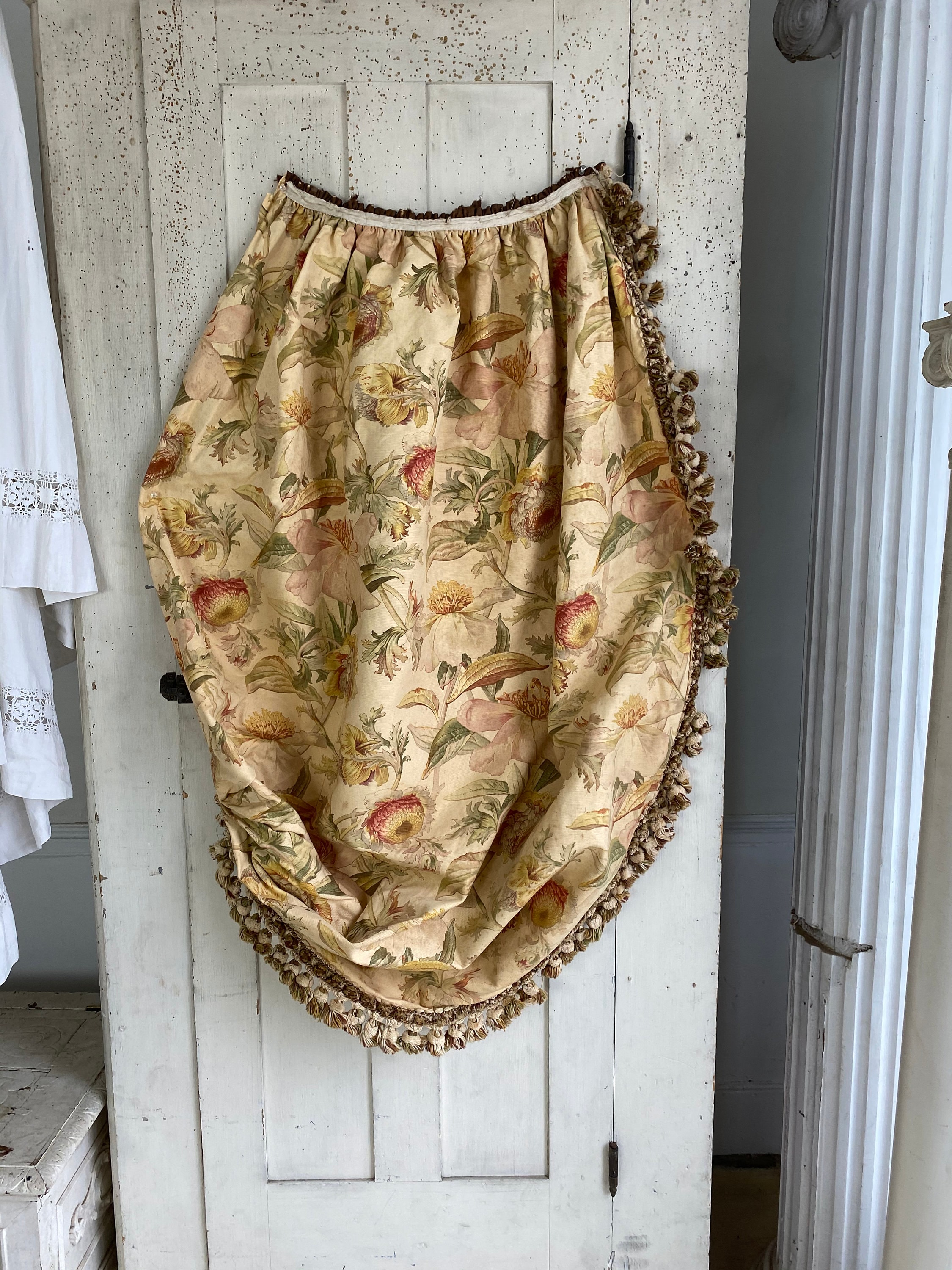 Festoon Bed Set Art Nouveau Faded Floral Fabric Antique French Etsy