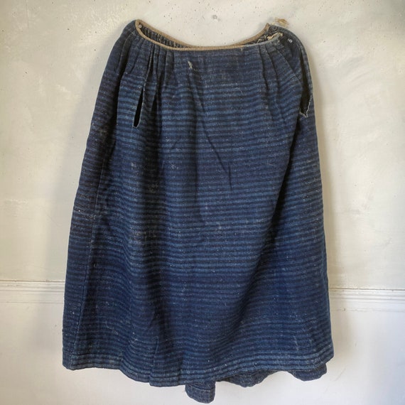 18th Century Antique Indigo Blue Wool Linen Frenc… - image 3