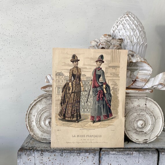 Historical REFERENCE 1886 French Fashion Antique French