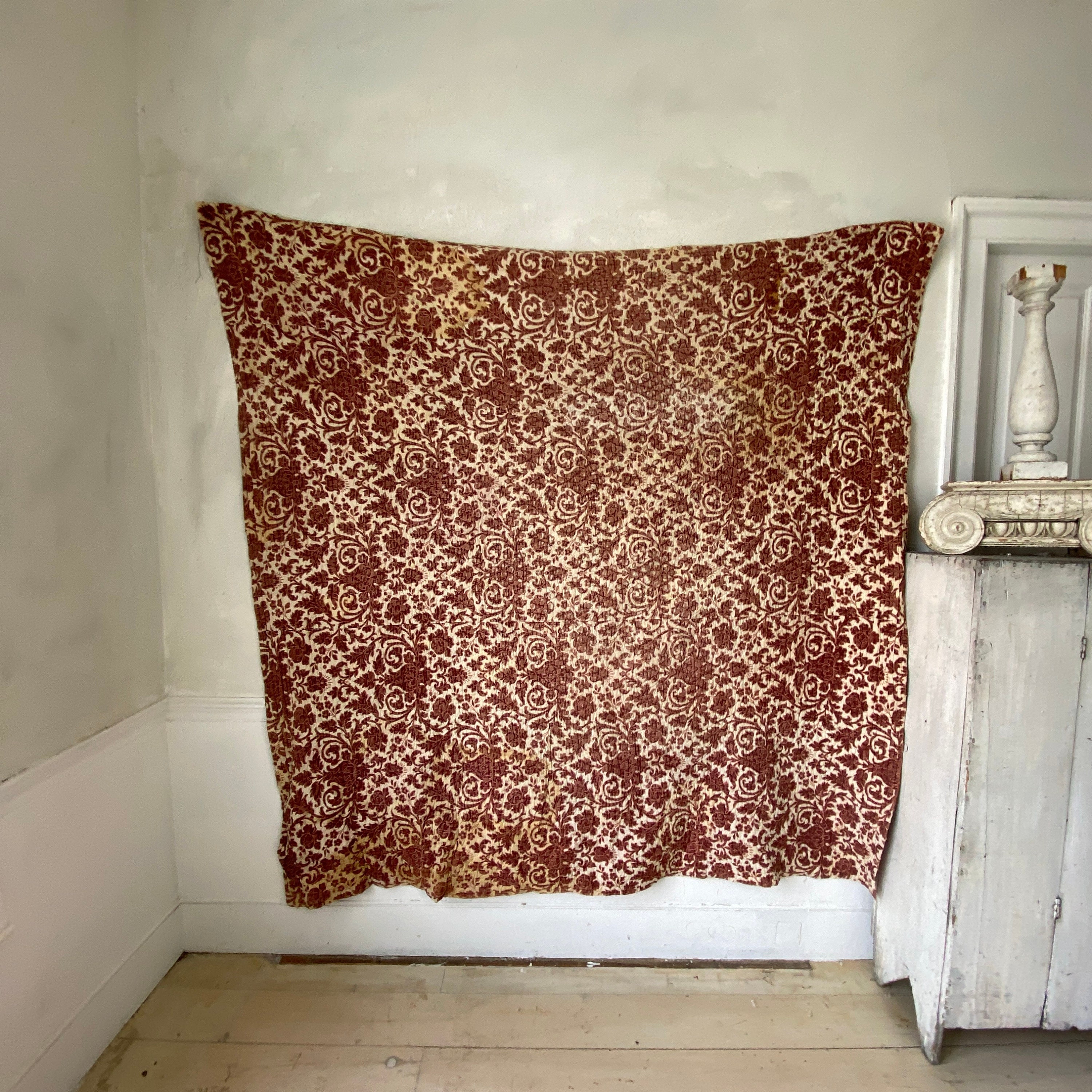 プロヴァンス　キルト　フランス　アンティーク 南仏花柄キルト | フランスアンティークショップディフェランス