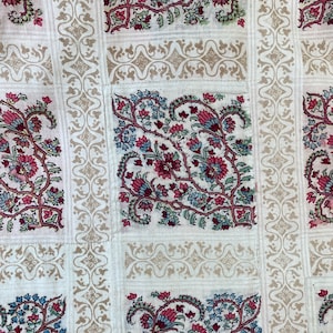 Antique Bed Curtain Drape French  window treatment upcycled  eco-friendly