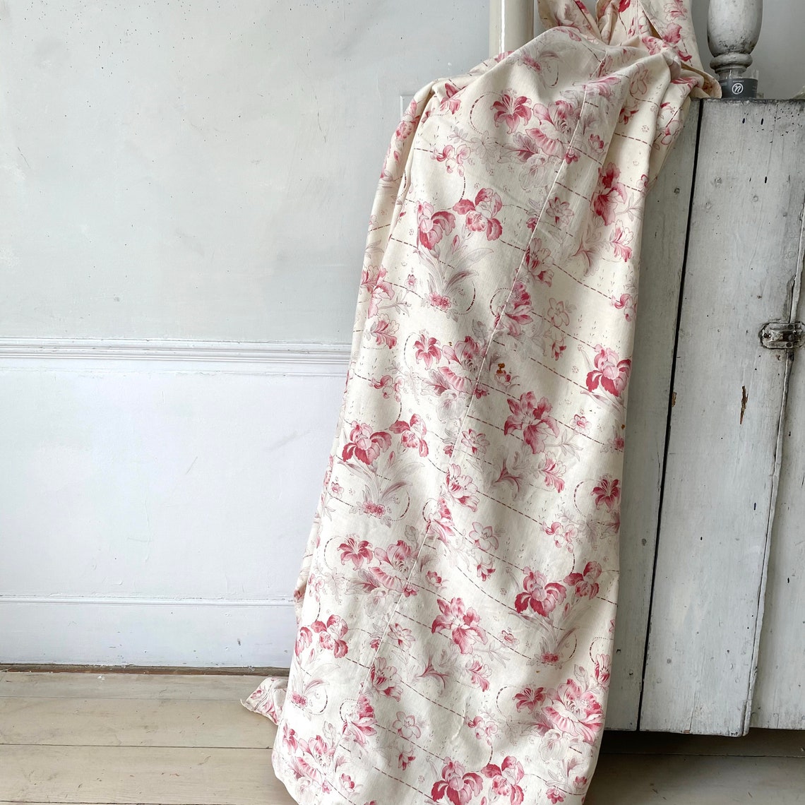 French Pink Faded Floral Material Design Cotton Printed LOVELY ...