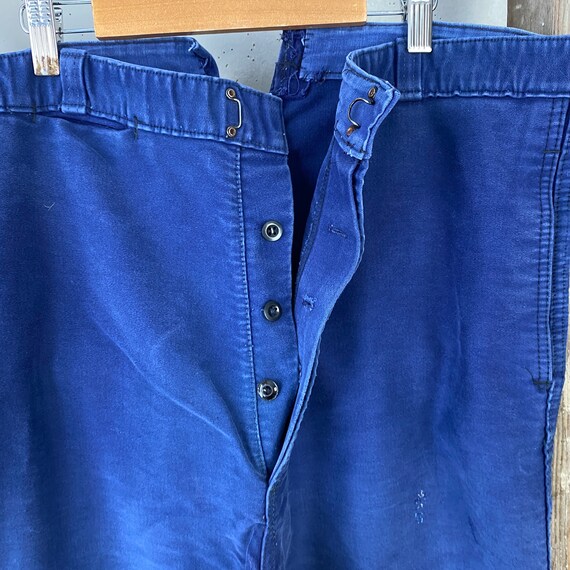 Amazing Mended Blue moleskin pants work wear workwear… Gem