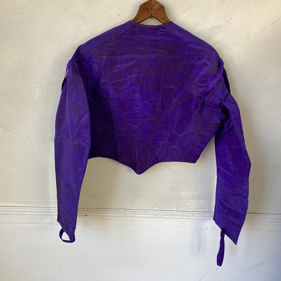 Electric Purple Silk Bodice 1870s Silk Bodice Pur… - image 8