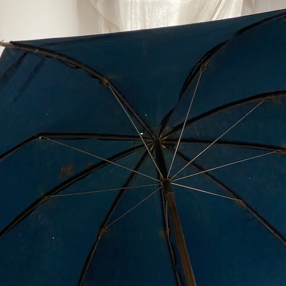 Antique ART Shepherd's Umbrella French Parasol In… - image 6