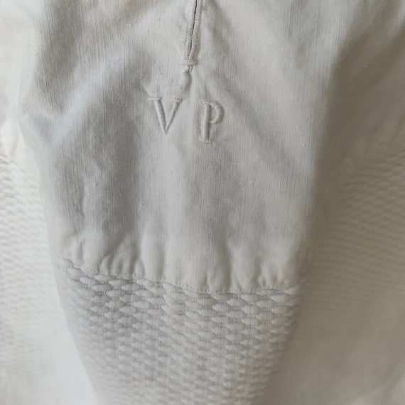 Gorgeous late 1800's VP monongram textured cotton… - image 6