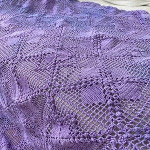 MASSIVE Purple dyed Antique French crocheted textile Crochet bed cover curtain tablecloth farmhouse cottagecore cottage eco-friendly