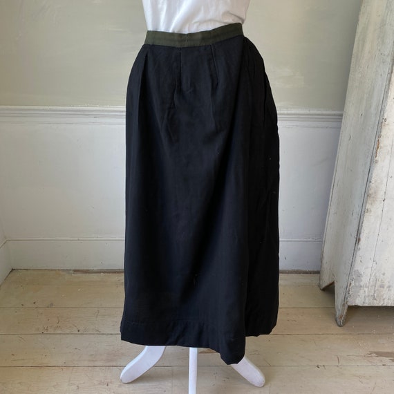Super Soft Black Wool Petticoat Skirt Black Pleat… - image 4