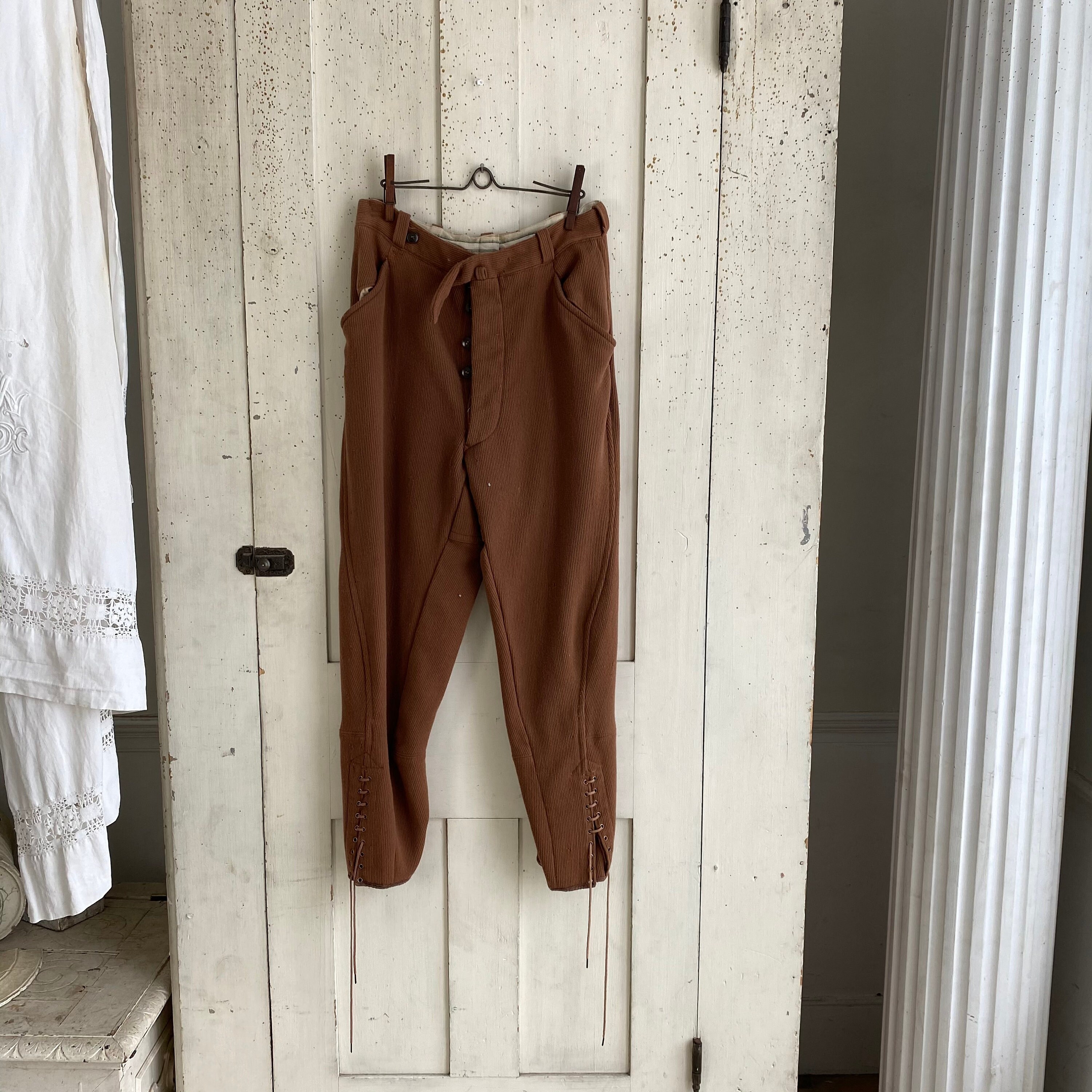パンツ 1940s FRENCH VINTAGE PIQUE JODHPURS 30-40s France Vintage Cotton Pique Jodhpurs Tr