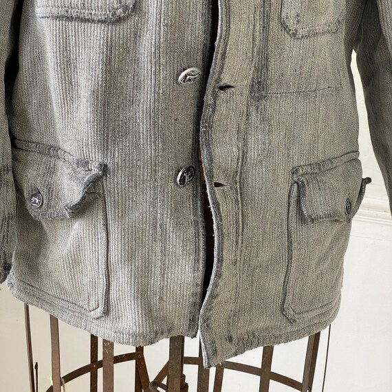 Vintage Hunting Jacket French Workwear  Coat with… - image 4