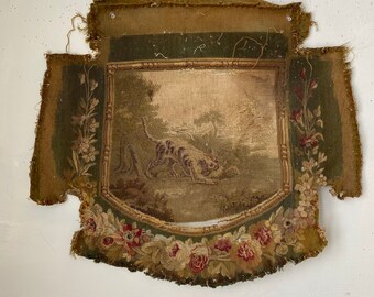 Tapisserie d'Aubusson vers 1750 textile pour l'encadrement housse de chaise textile du XVIIIe siècle