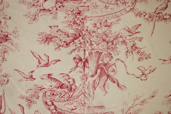 Antique French Fabric Toile De Jouy The Swing Mid Etsy Antique French Fabric Toile De Jouy The Swing Mid Etsy