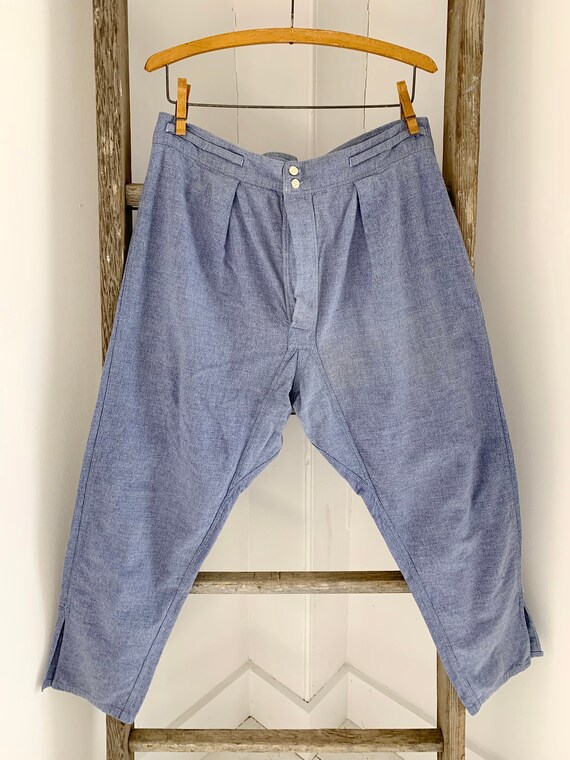 French striped pajama Pants old vintage underwear… - image 1