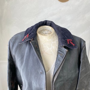 Vintage French Leather Jacket - Etsy