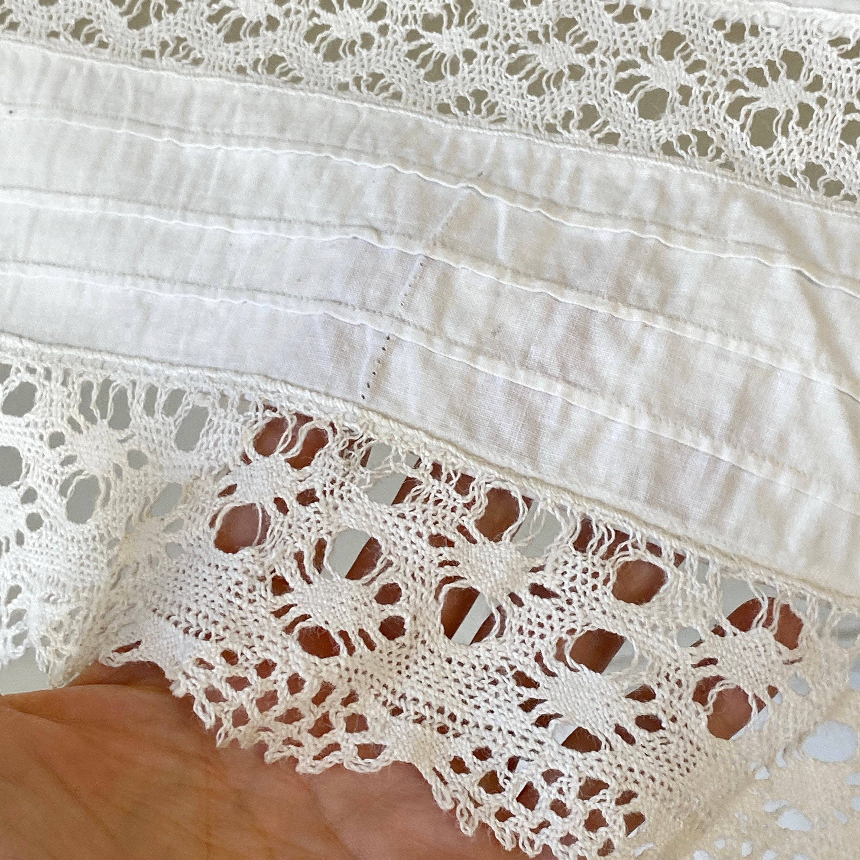 フランスアンティーク♡蚤の市刺繍たっぷりボビンレースのスカート