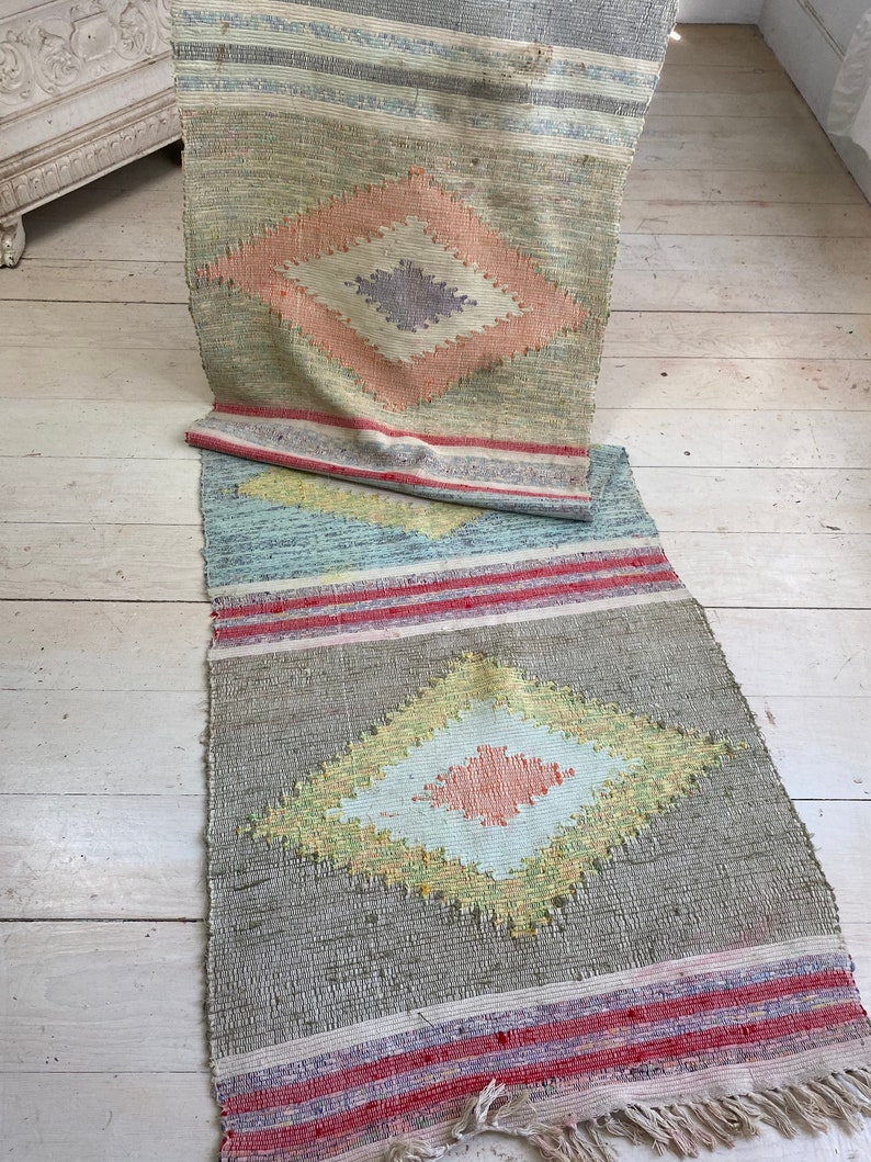 Vintage European Rag Rug Stair Runner Hallway Carpet Rug Area Etsy