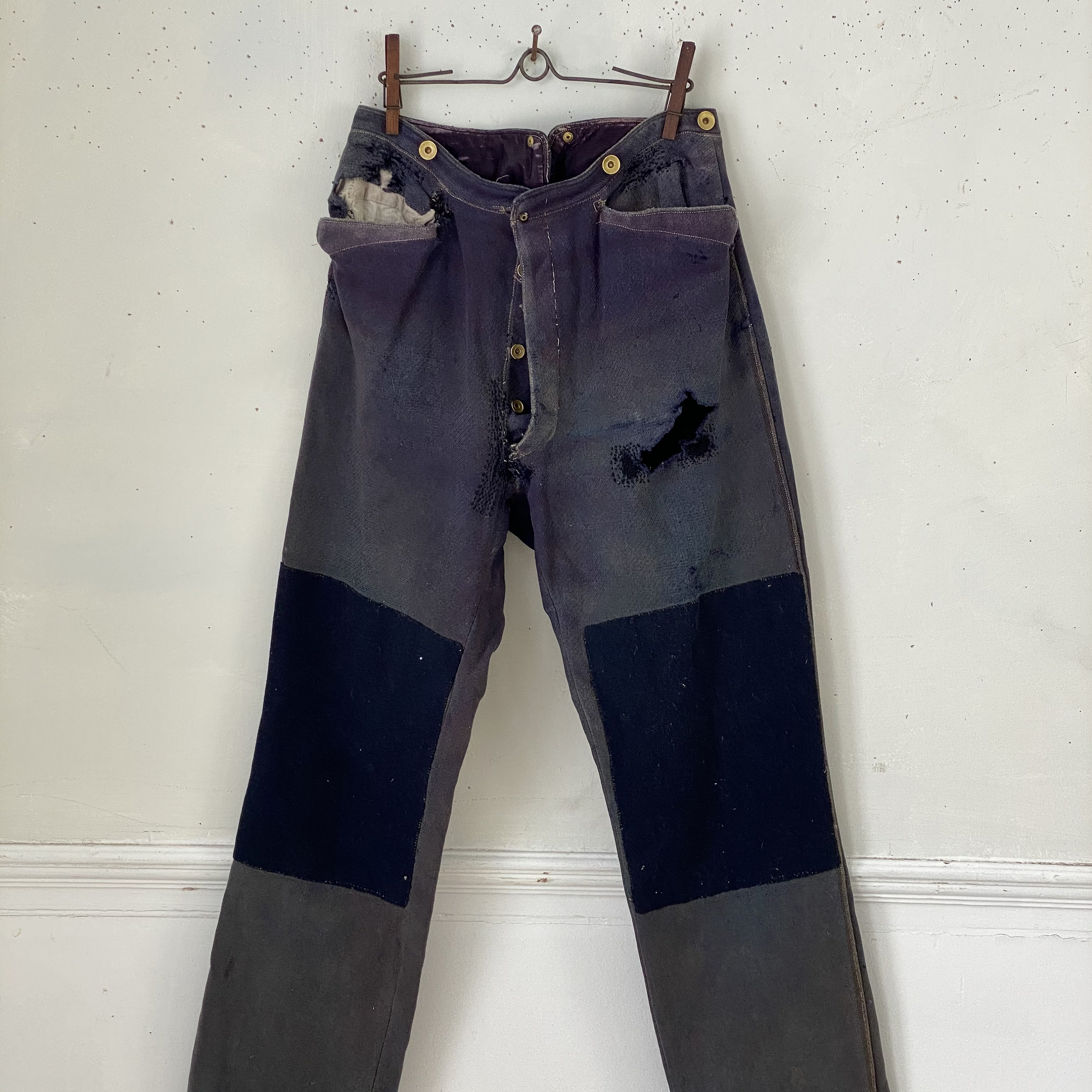 SUPER RARE Military Naval Pants Early 1900s Pieced Patched Pants