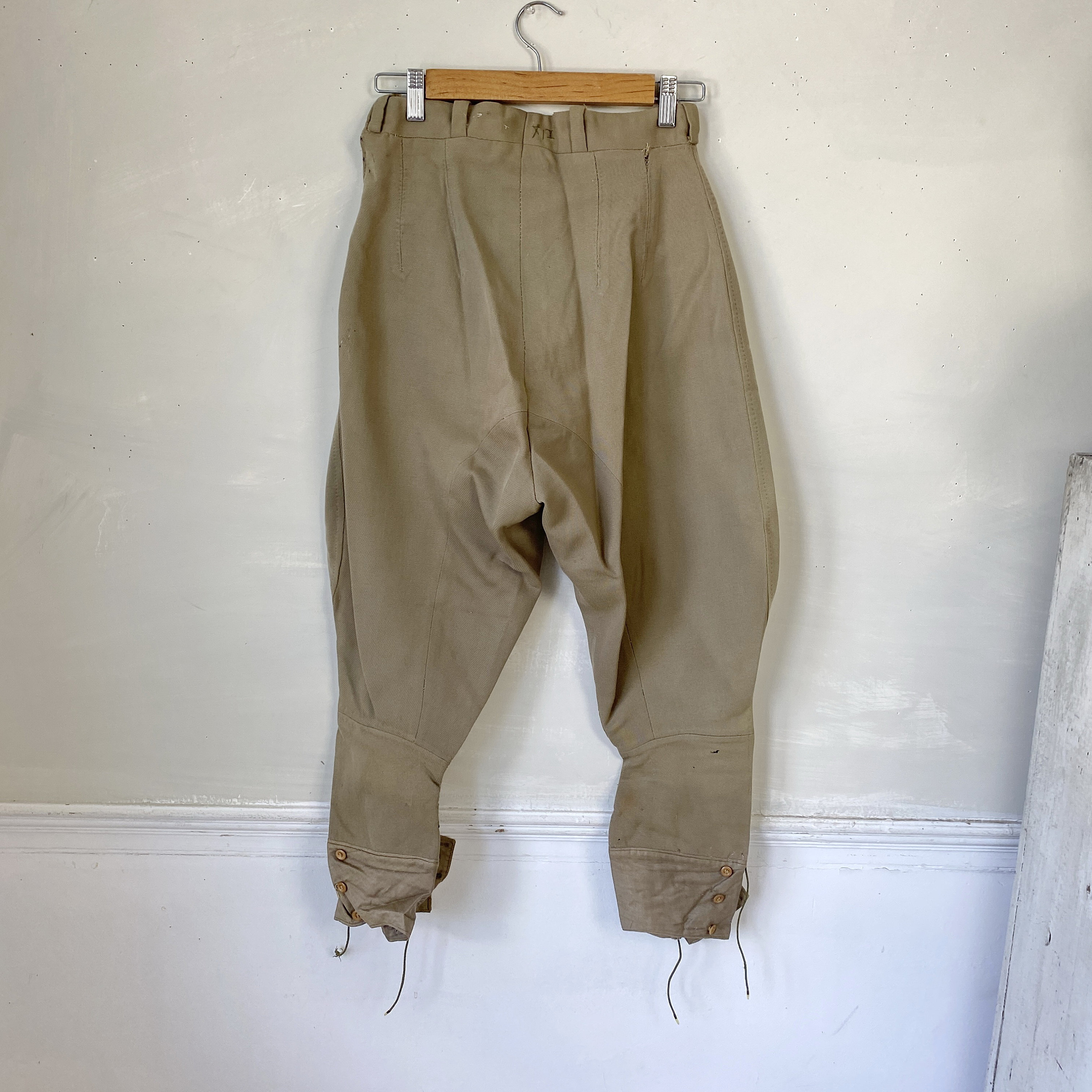1930年代のヴィンテージ乗馬パンツ、ジョッパーズ、ウールパンツ