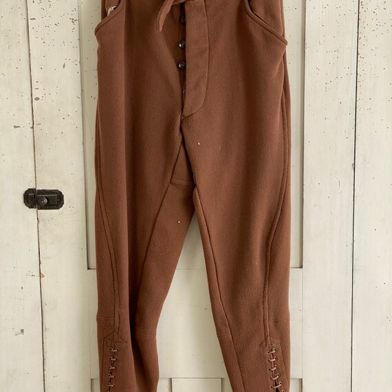 Vintage Cropped Pants Jodhpurs Thick Ribbed Wool … - image 2