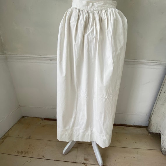 White Waist Apron French Cotton Kitchen Wear 1920s Skirt Apron Coastal home  eco-friendly View 2