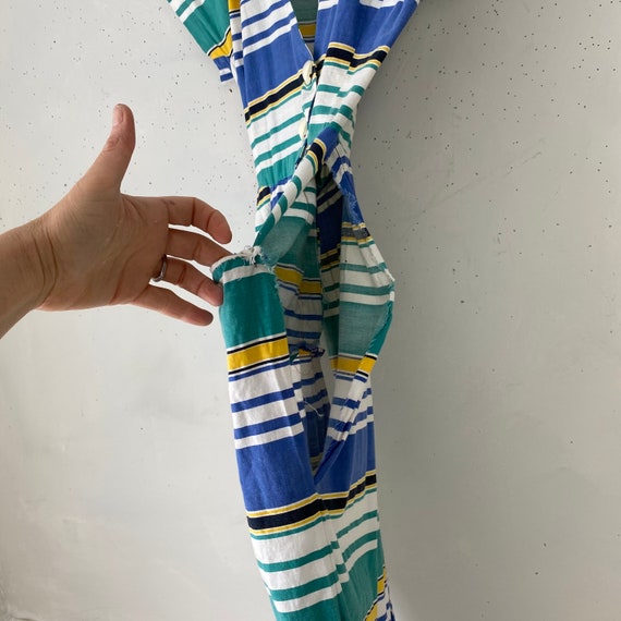 1960's striped dress housedress French vintage cl… - image 5