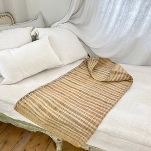 Vintage Grain sack Farmhouse rustic unique handmade antique hand woven linen French country Cottage chic grainsack VTG eco-friendly