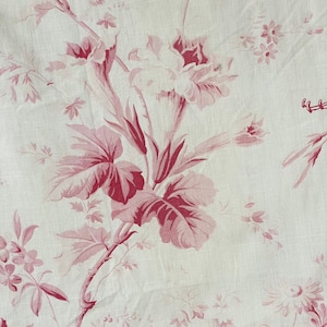 Pink and white curtain Timeworn STUNNING large scale curtain for repairUnique window treatment eco-friendly