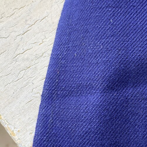 Vintage French workwear fabric material blue twill shops weave cotton for work clothes from France The Textile Trunk