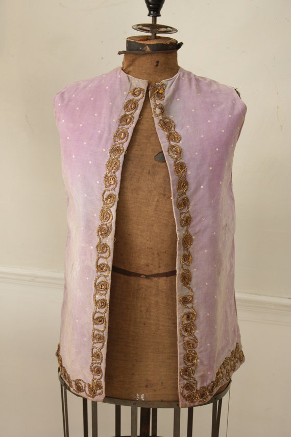 Vintage Vest French Theatrical Costume Purple Vel… - image 2