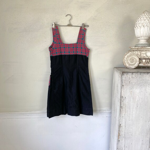 Vintage French dress small plaid and cotton CHARM… - image 5