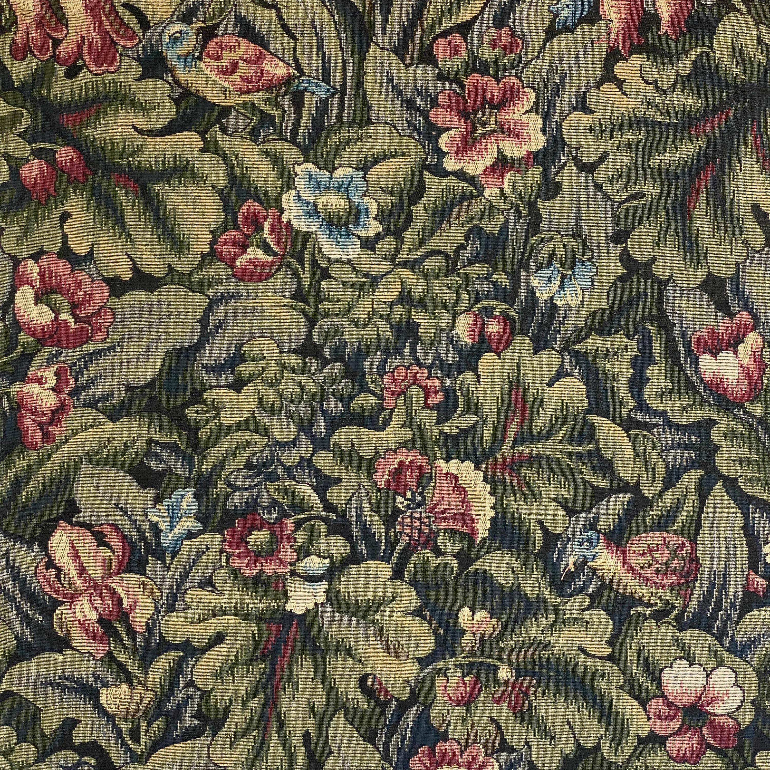 Antique 1920's French Jacquard Fabric Sample UNUSED Document Heavy