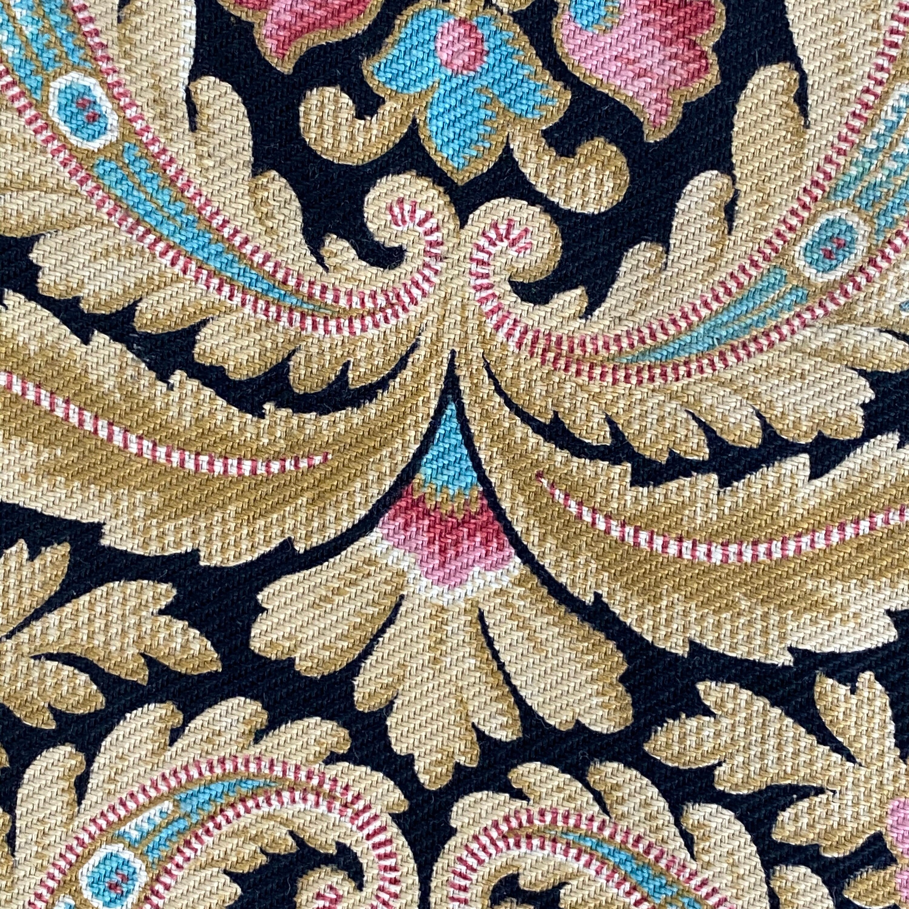 フランスアンティーク生地 フランスアンティーク生地 1900 年代のアンティーク フランス製 黒の